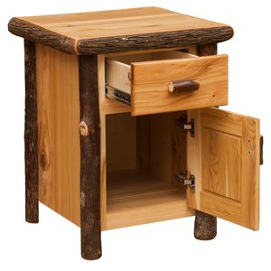 Hickory Log Enclosed End Table - Cinnamon 3