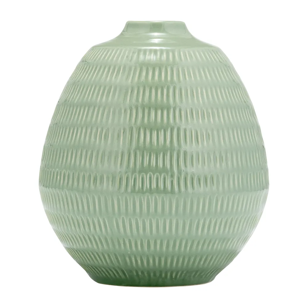 PAGEROSE GREEN VASE 8 (IN)