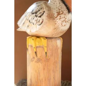 Carved Wood Pelican On A Piling 3