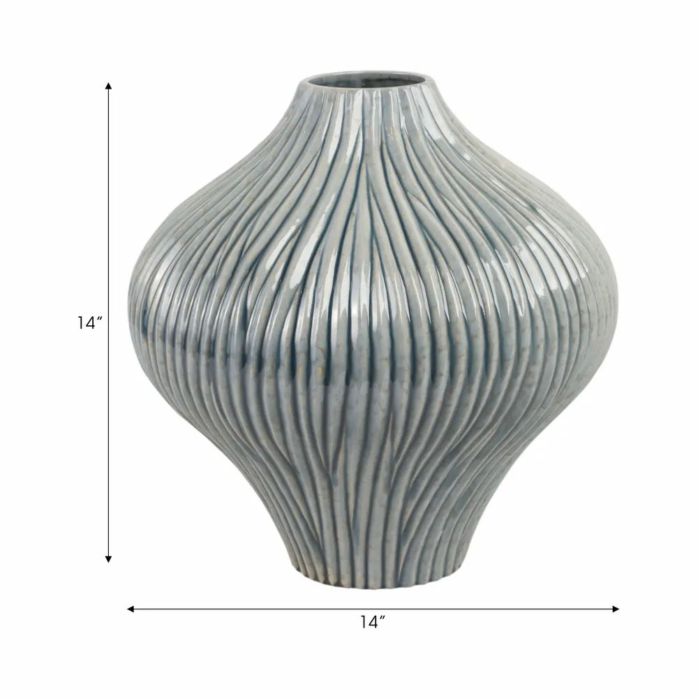HANNAHROSE GRAY VASE 14 (IN)