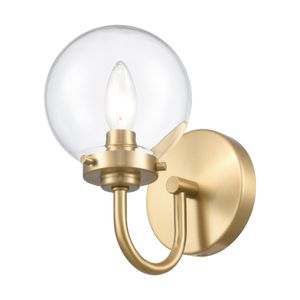 Fairbanks 8.5'' High 1-Light Sconce - Brushed Gold and Clear 5