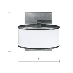Timbale 7'' High Integrated LED Sconce - Brushed Aluminum 2