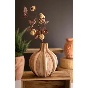 Ribbed Terracotta Vase 1