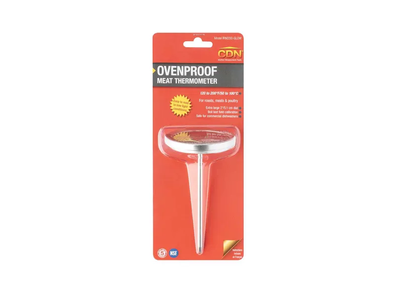 CDN Thermometer, Dial, Cooking Meat/Poultry Glow Ovenproof ProAccurate Silver 5