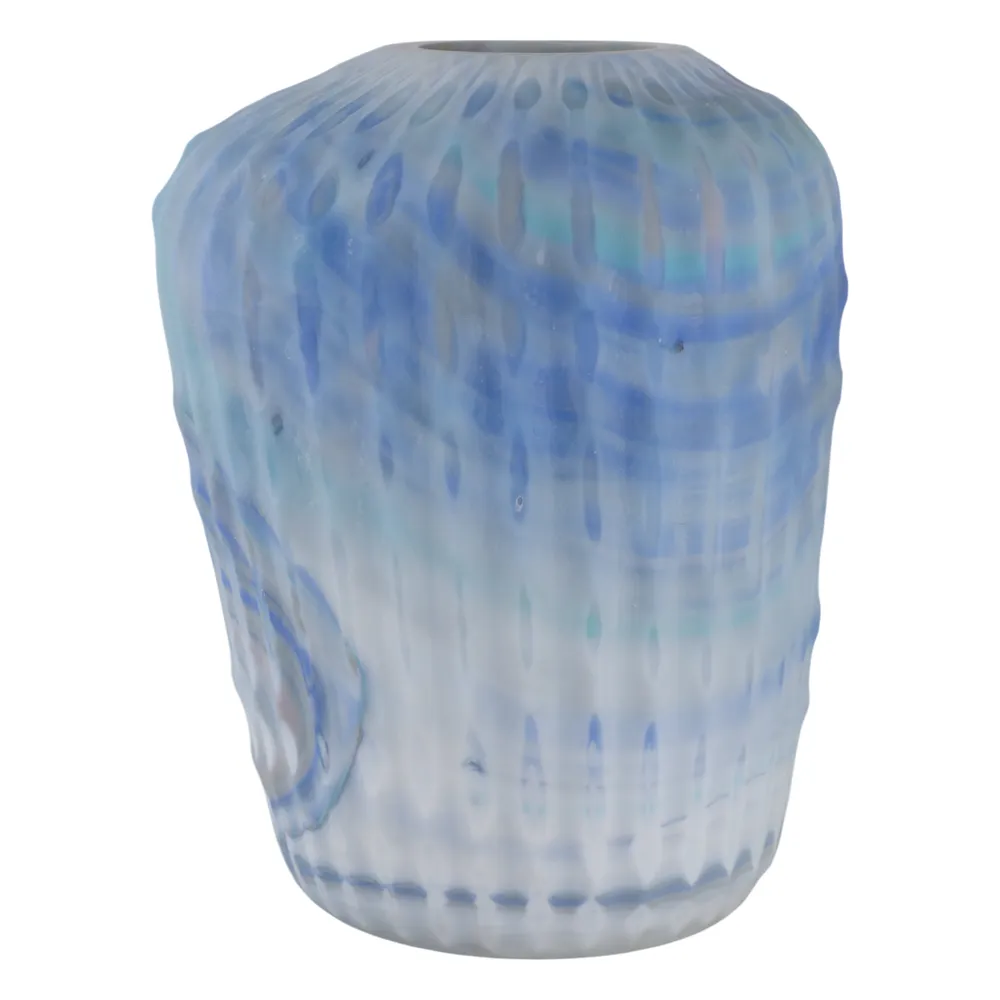 KIRBYWAY BLUE GLASS VASE 14 (IN)