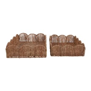 YATESGROVE SET OF 2 BROWN TRAY 4 (IN) 7