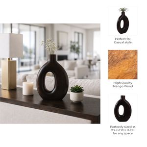 GRIFFINMOOR BROWN VASE 14 (IN) 10