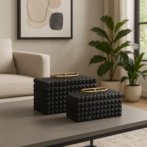 FABIANMILL SET OF 2 GRAY BOXES 6 (IN) 2