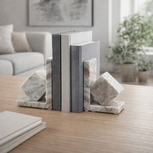 MARCFIELD SET OF 2 GRAY BOOKENDS 6 (IN) 2