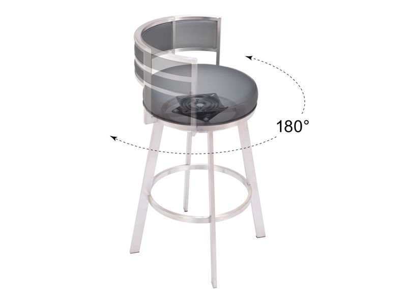 Gimsby Swivel Barstool Black 8
