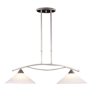 Elysburg 31'' Wide 2-Light Linear Chandelier - Satin Nickel 1