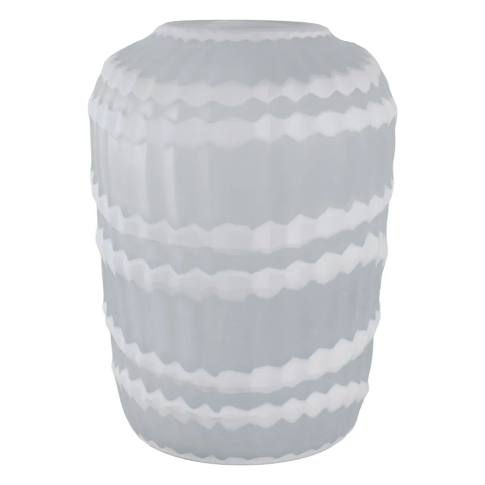 AXELBURN WHITE GLASS VASE 14 (IN)