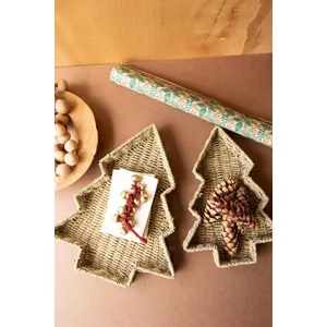 Set of 2 Woven Vine Christmas Tree Baskets 4