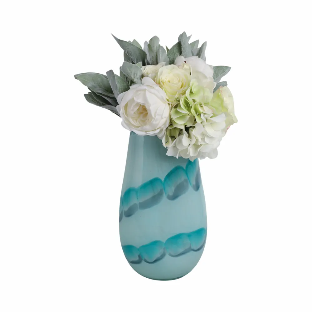 HELENARIDGE BLUE GLASS VASE 12 (IN)