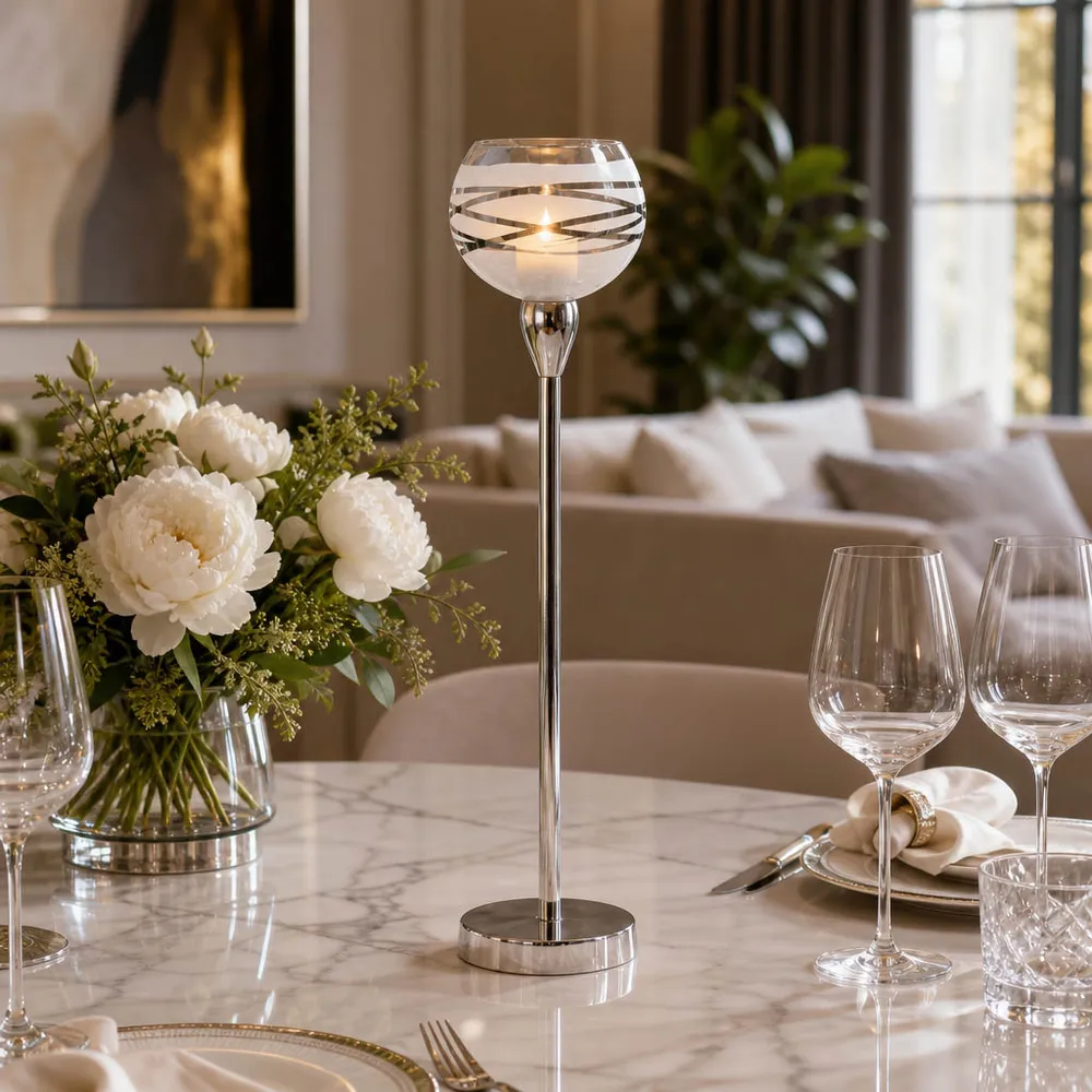 HAMPTONWAY WHITE VOTIVE HOLDER 19 (IN)