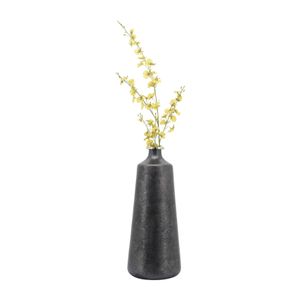 GRISHAMSHAW BLACK GLASS VASE 21 (IN) 4