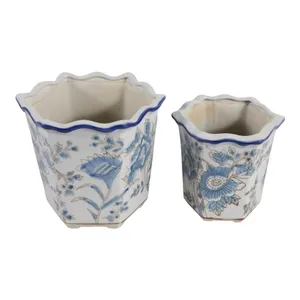 ENOCHFIELD SET OF 2 BLUE PLANTER 7 (IN) 5