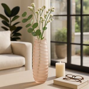SAMSONWICK IVORY GLASS VASE 16 (IN) 11