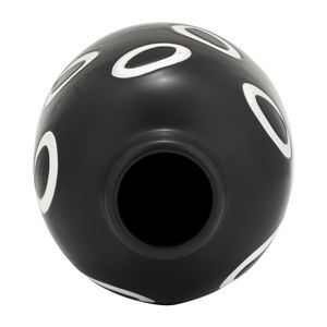 CER, 9"H FUNKY BUBBLE FLOWER VASE, BLACK/WHITE 4