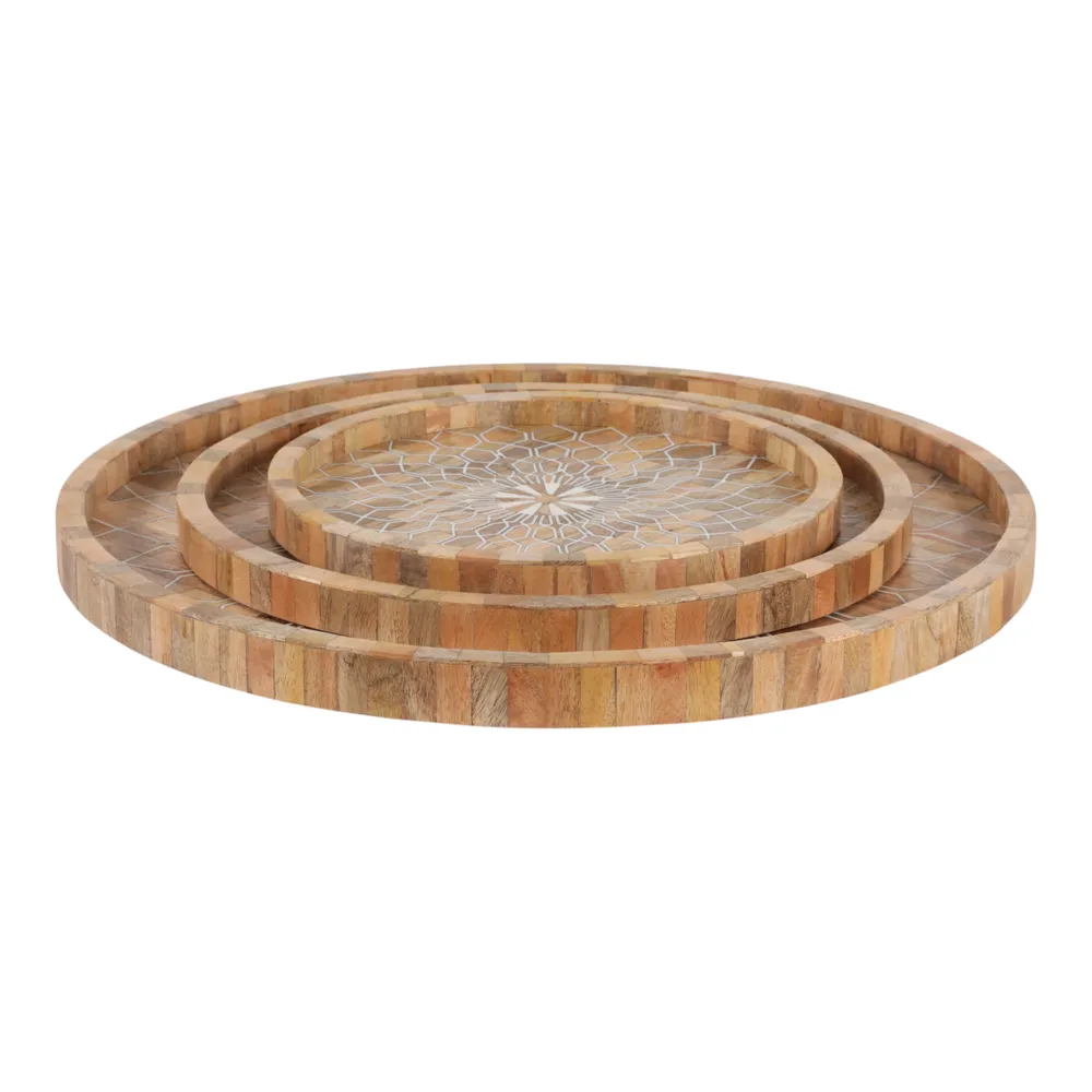 FENTONRUN SET OF 3 BROWN TRAY 2 (IN)