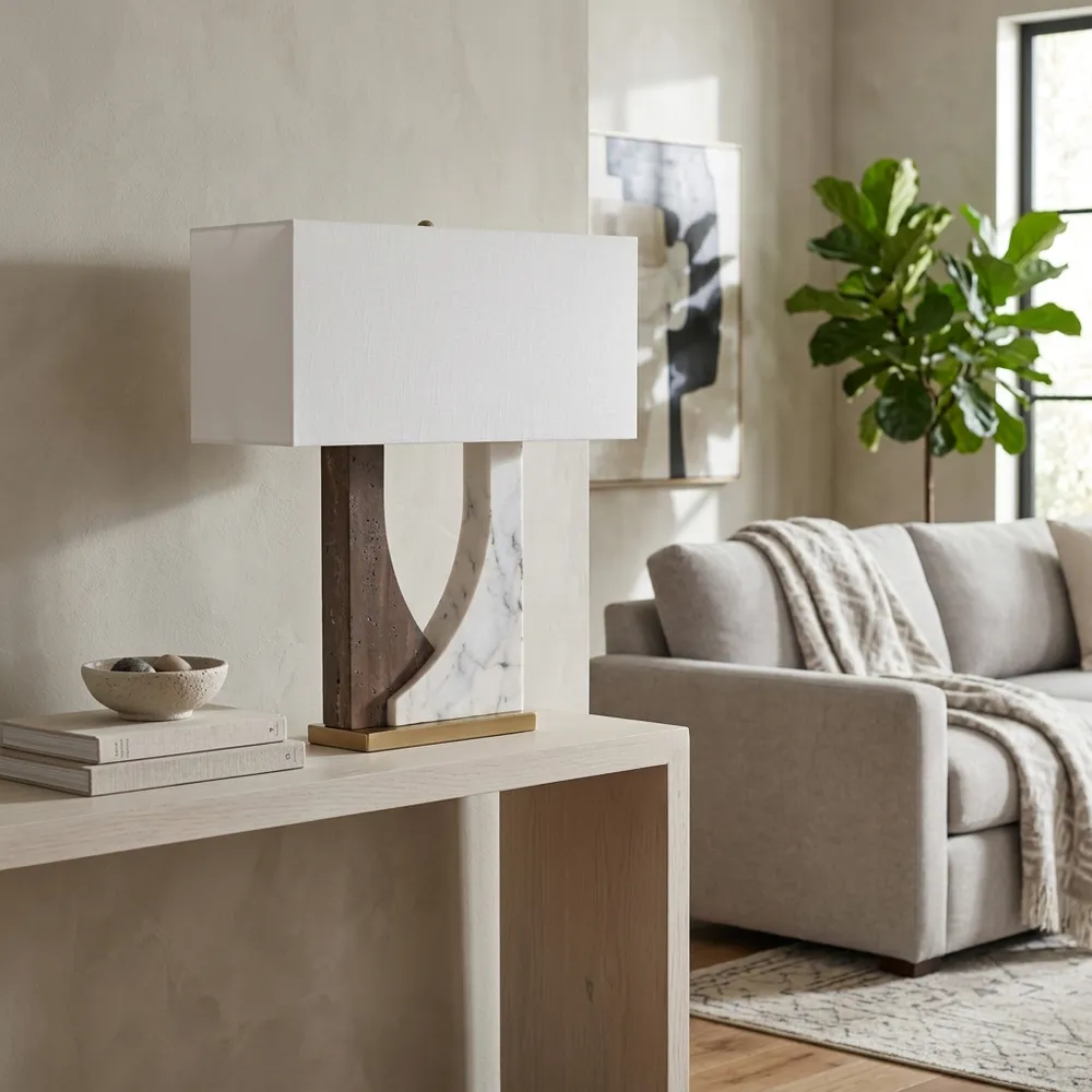 CASEYSTONE WHITE LAMP 23 (IN)