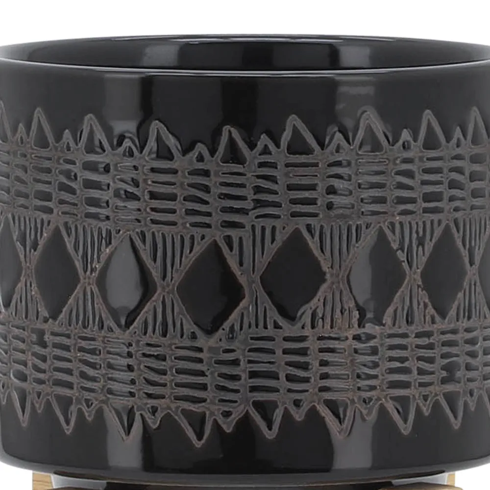 DREWSIDE BLACK PLANTER 6 (IN)