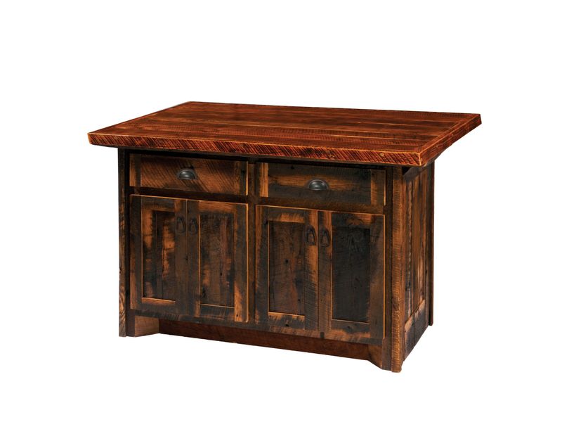 Barnwood 60" Kitchen Island - Artisan Top 2