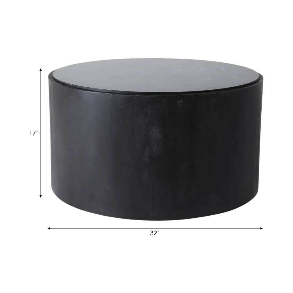 WILSONVALE BLACK COFFEE TABLE 17 (IN)
