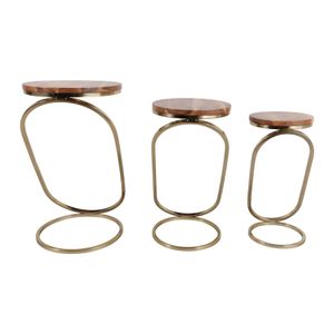 BENTONHAM SET OF 3 BROWN PLANT STANDS 21 (IN) 7