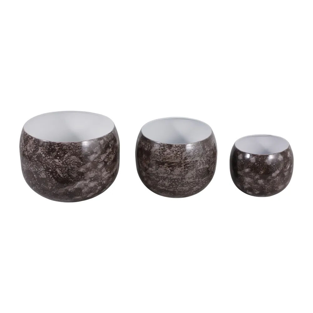 JAKEWICK SET OF 3 BROWN PLANTER 11 (IN)