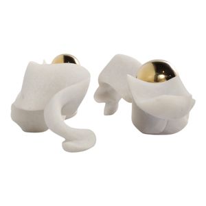 BOLTONMOOR SET OF 2 WHITE WALL SCULPTURES 5 (IN) 4