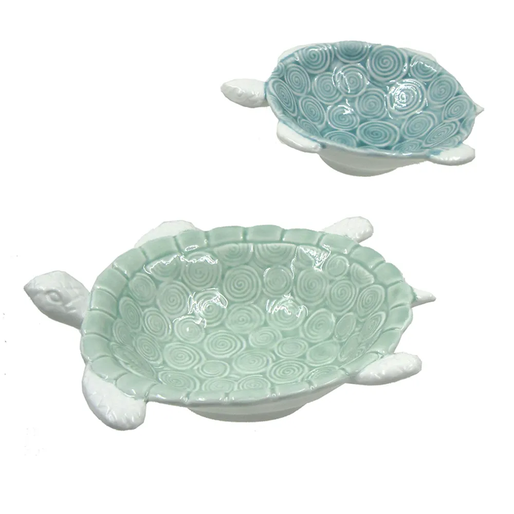 2PC SEA TURTLE PLATE
