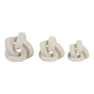 PEYTONHAM SET OF 3 WHITE DECOR 6 (IN) 3