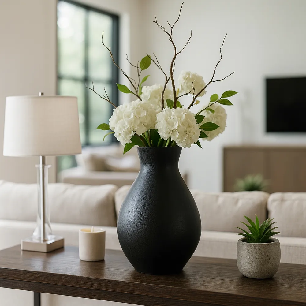 ETHANWIND BLACK VASE 19 (IN)