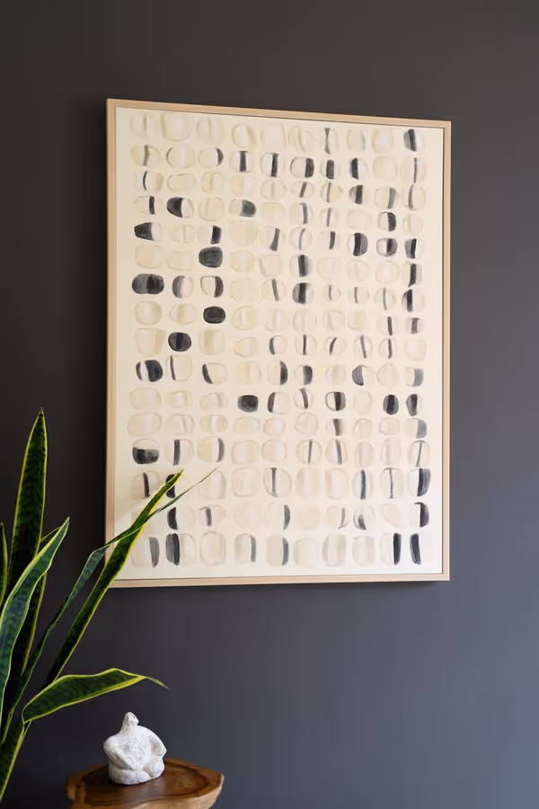 Framed Abstract Stones Painting