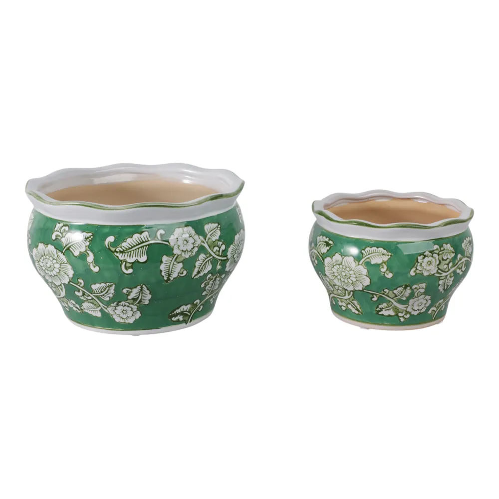 WATSONCLIFF SET OF 2 GREEN PLANTER 5 (IN)