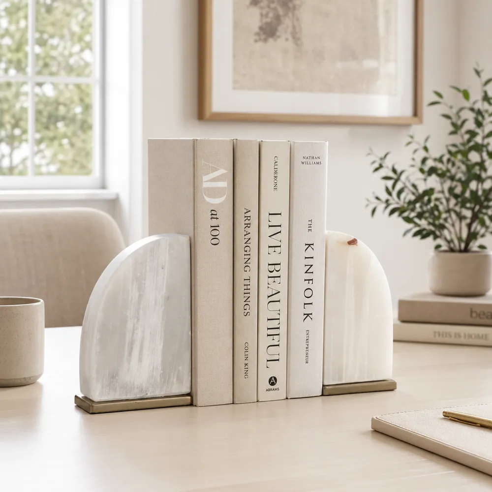 FOLEYCLIFF WHITE BOOKEND 6 (IN)