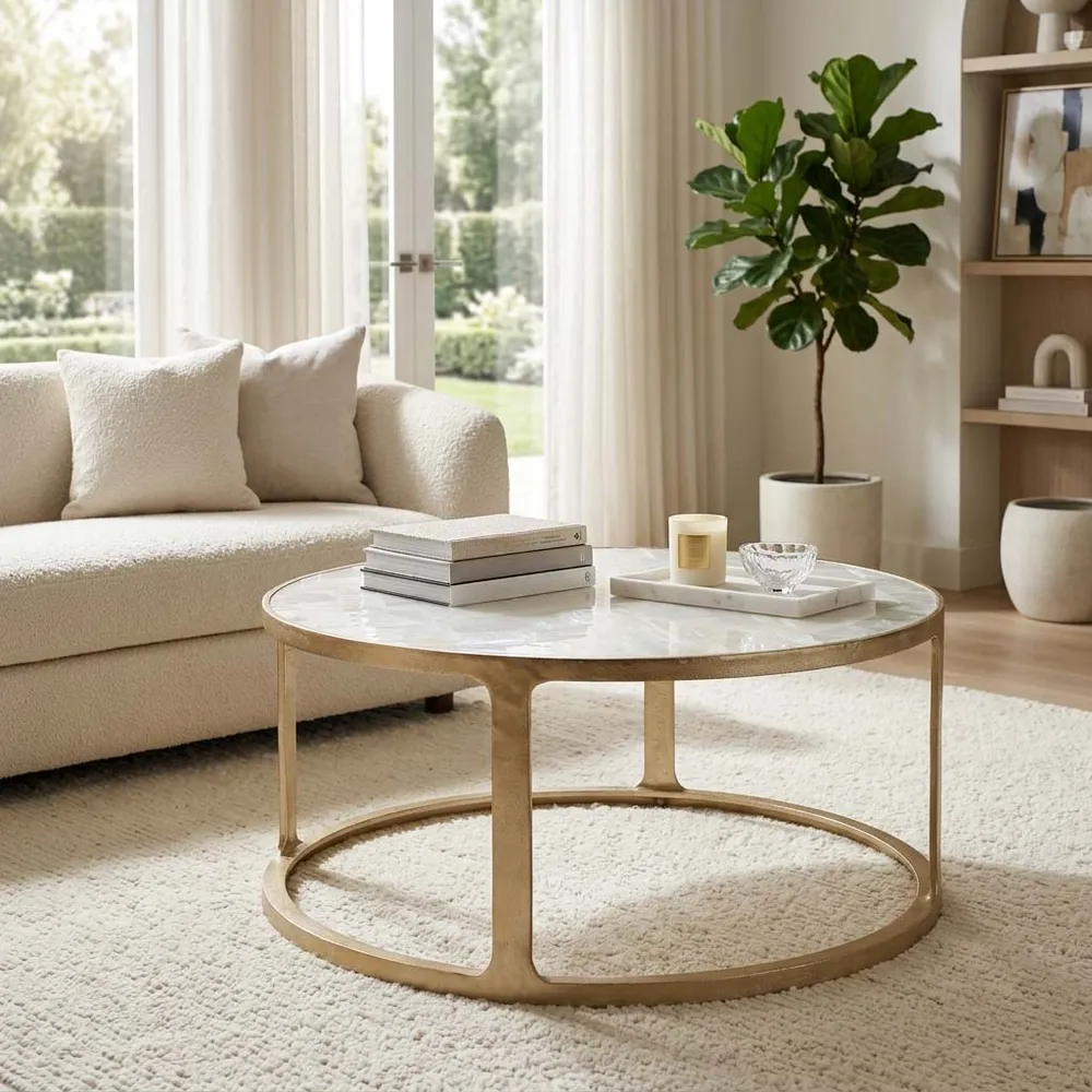 NELSONWAY GOLD COFFEE TABLE 20 (IN)