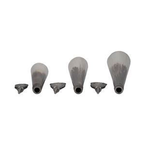 CLARAHAM SET OF 3 GRAY GLASS VASES 22 (IN) 8