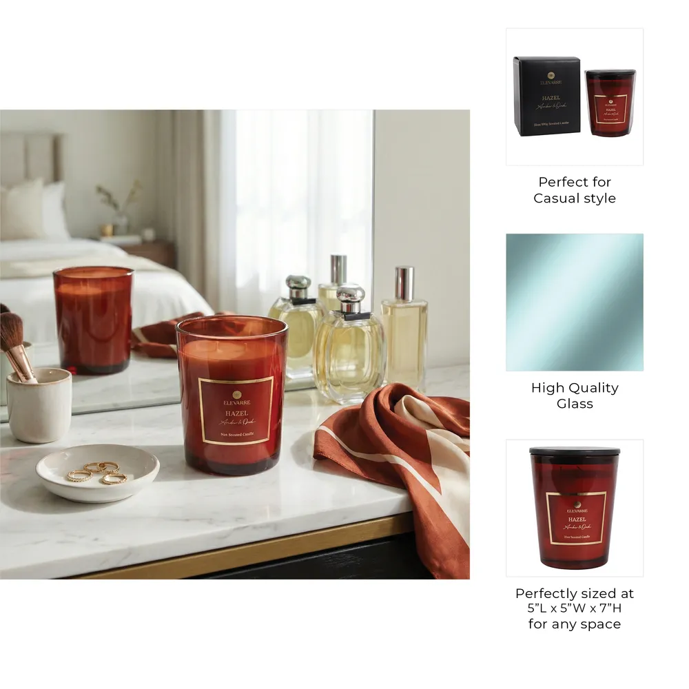ROWANSTONE HAZEL AMBER & OAK CANDLE 7 (IN)
