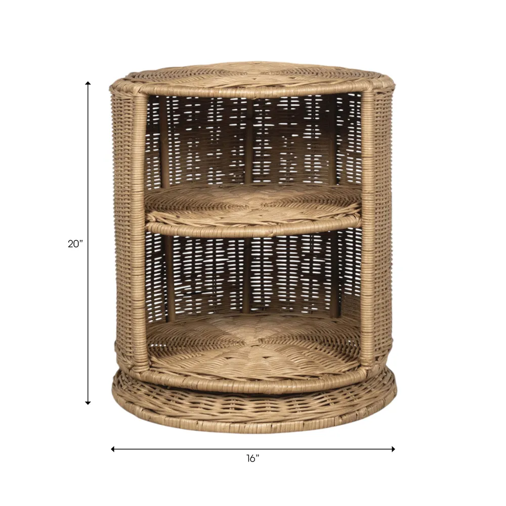 DRAKETON TAN TABLE 20 (IN)