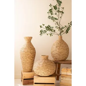 Set of 3 Natural Seagrass Vessels 1