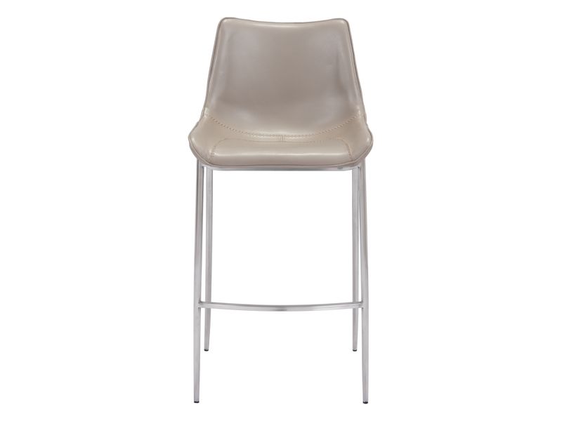 Magnus Barstool Brown & Silver 4