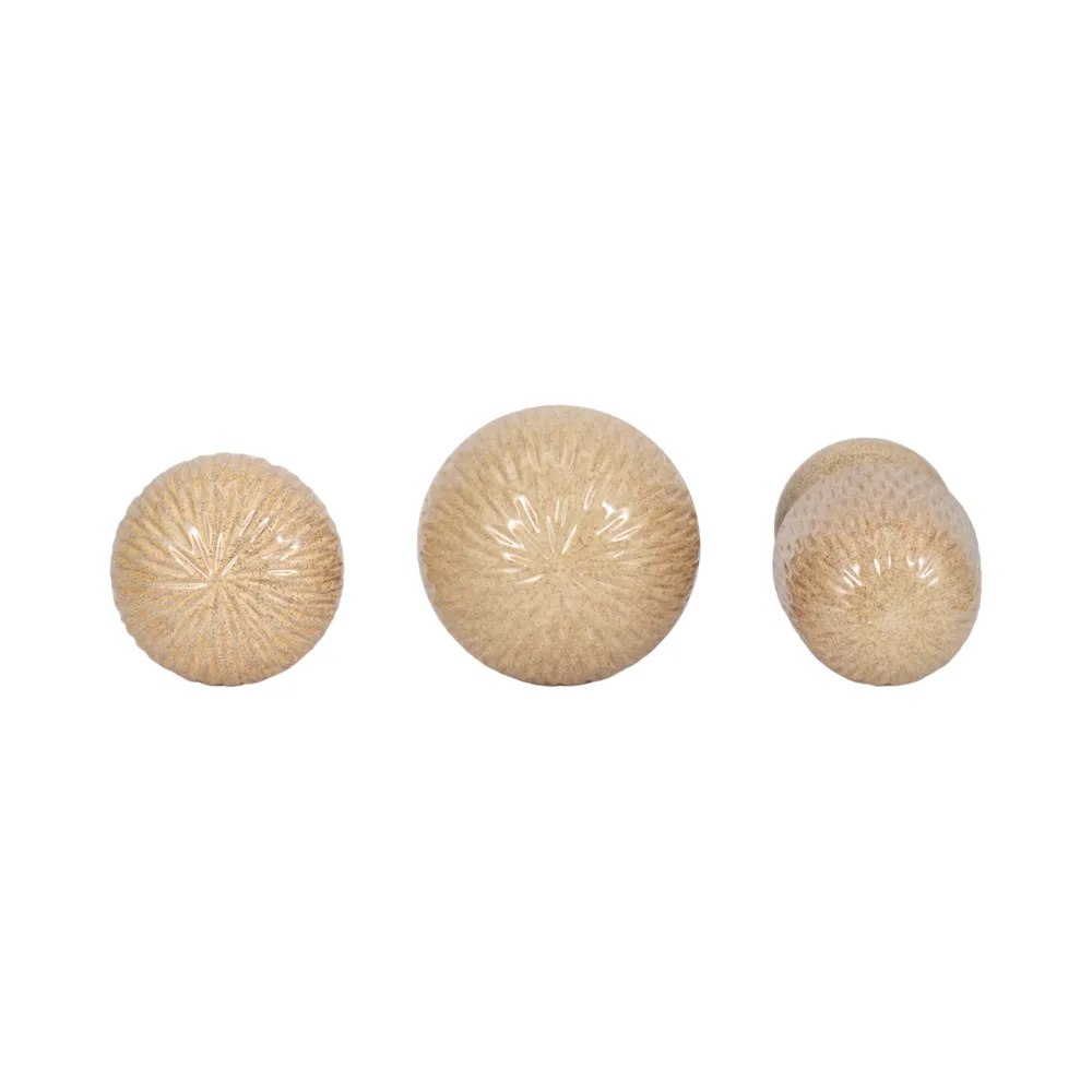 CLAYTONWICK SET OF 3 TAN DECOR 14 (IN)