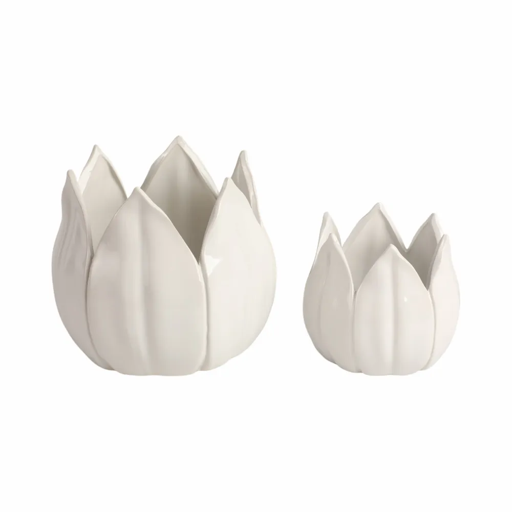 GENTRYWIND SET OF 2 WHITE PLANTER 8 (IN)