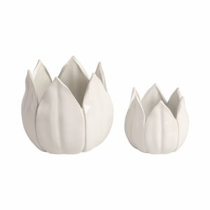 GENTRYWIND SET OF 2 WHITE PLANTER 8 (IN) 5
