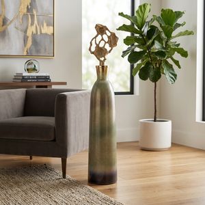 BECKETTWELL GOLD GLASS VASE 41 (IN) 11