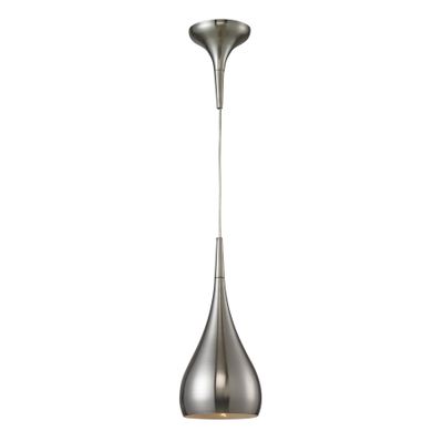 Lindsey 6″ Wide 1-Light Mini Pendant - Satin Nickel