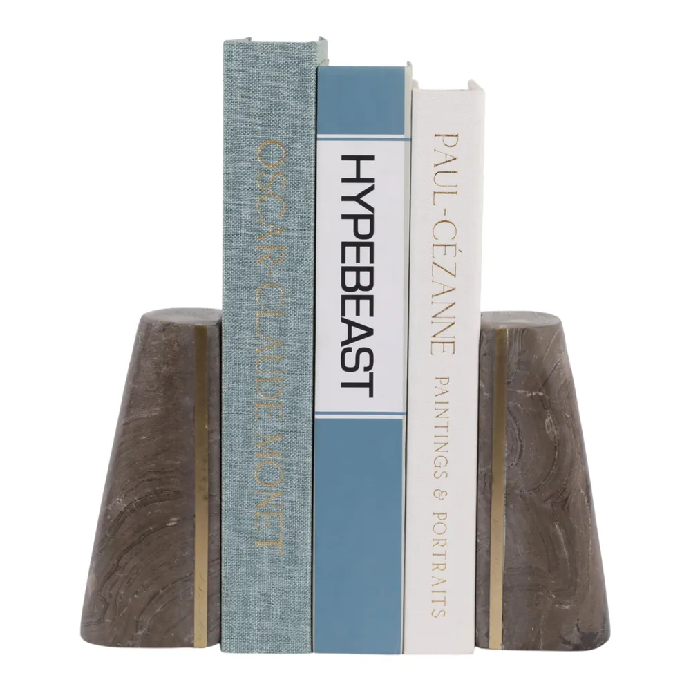 ROMANLAND SET OF 2 BROWN BOOKENDS 6 (IN)