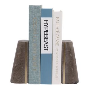 ROMANLAND SET OF 2 BROWN BOOKENDS 6 (IN) 3